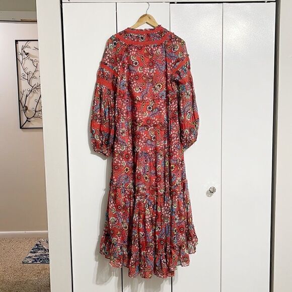 Free People Cassis Printed Chiffon Dress Size SP - Picture 9 of 10